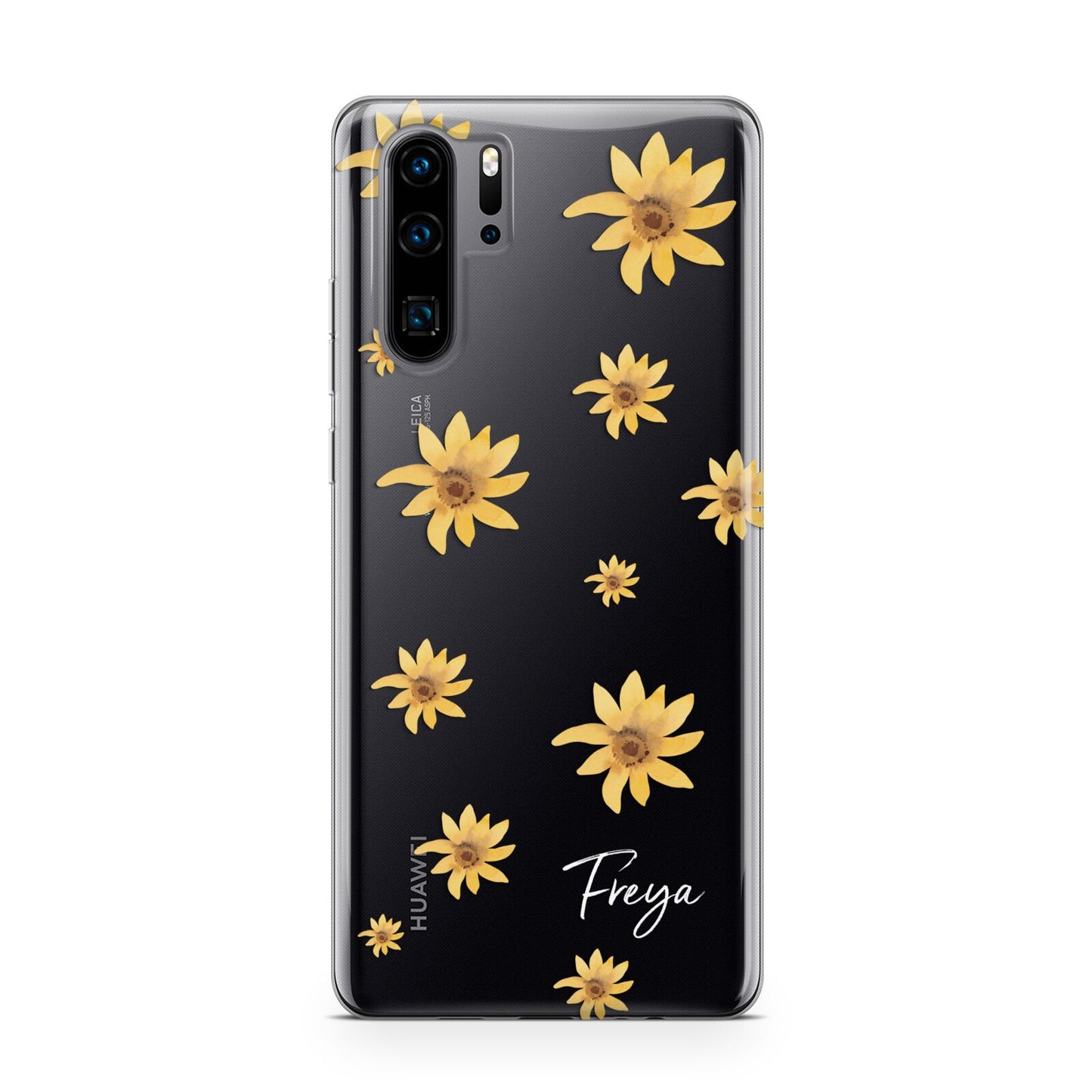 Personalised Yellow Lily Huawei P30 Pro Phone Case