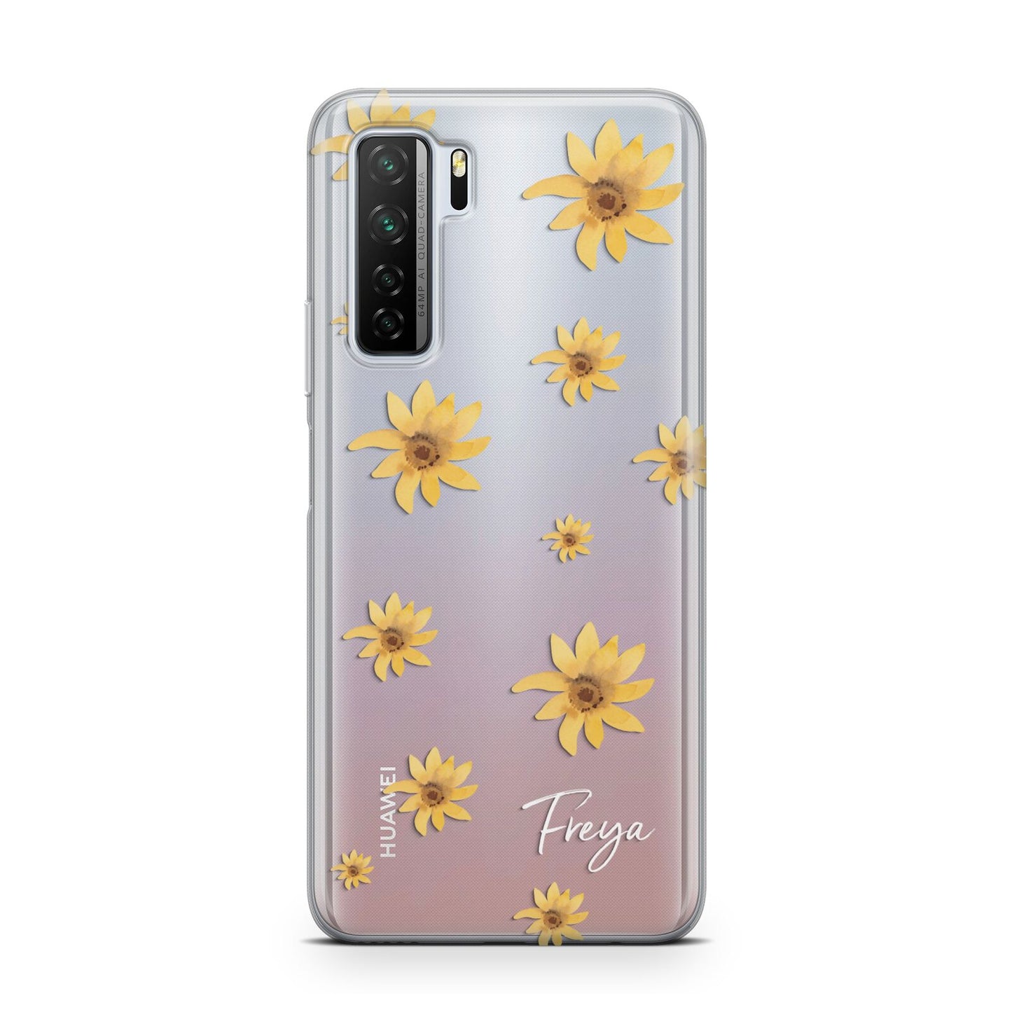 Personalised Yellow Lily Huawei P40 Lite 5G Phone Case