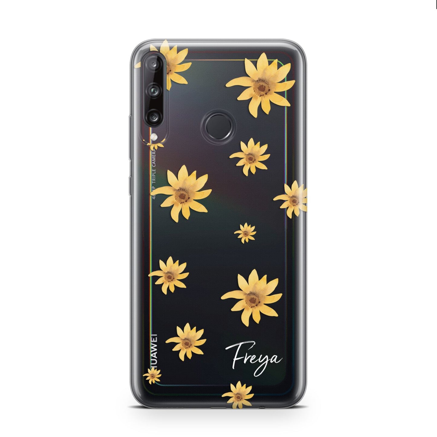 Personalised Yellow Lily Huawei P40 Lite E Phone Case