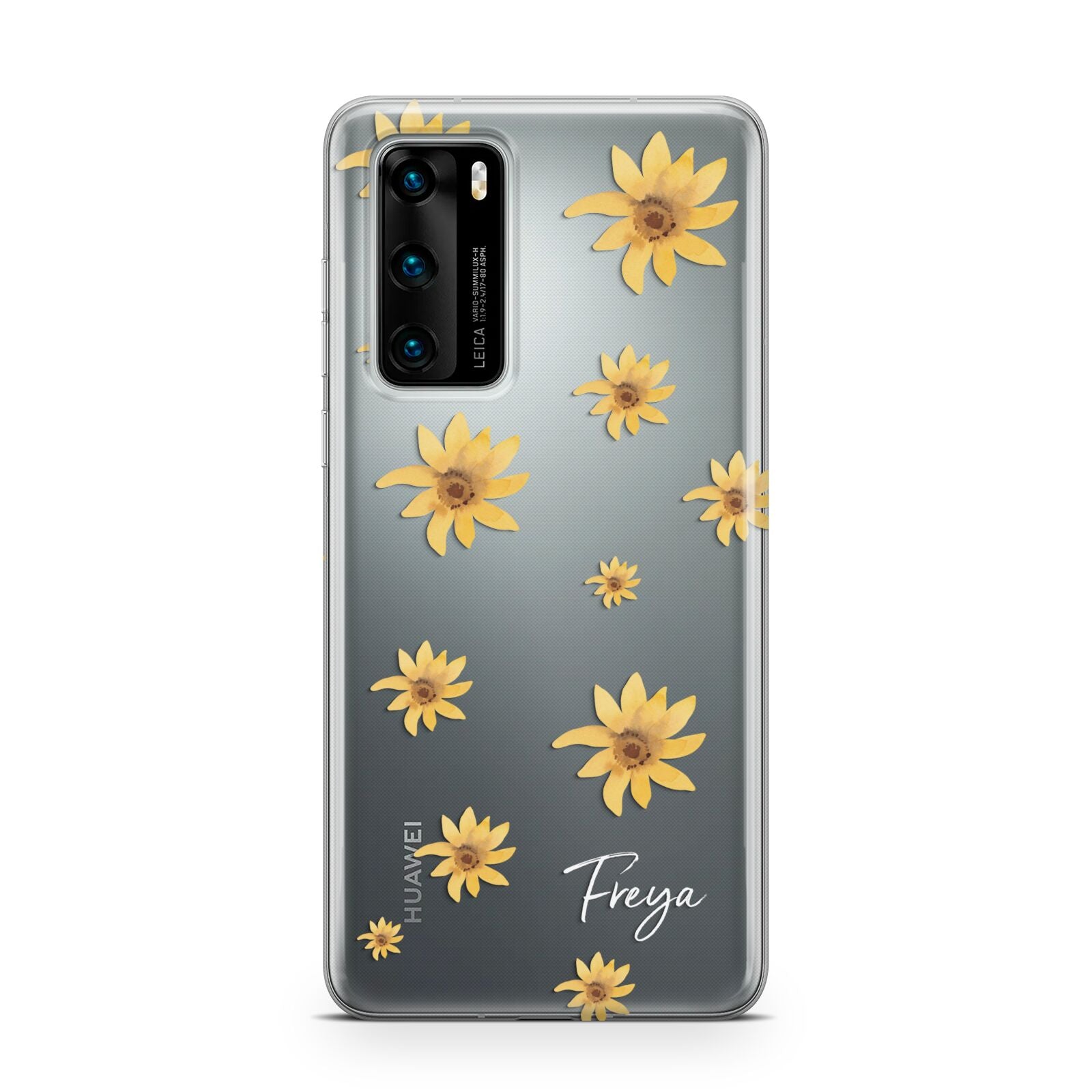 Personalised Yellow Lily Huawei P40 Phone Case