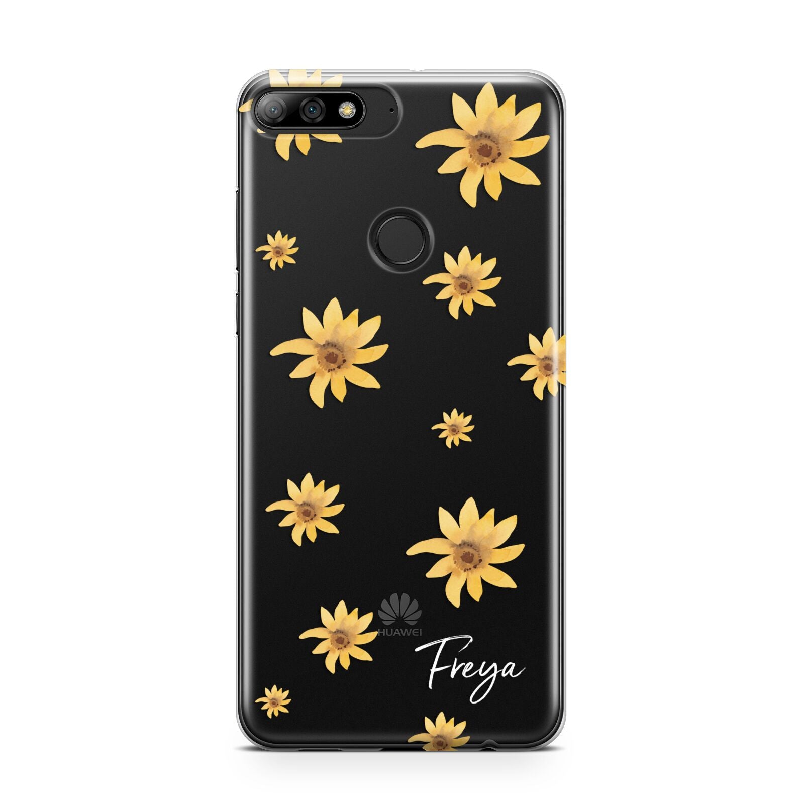 Personalised Yellow Lily Huawei Y7 2018