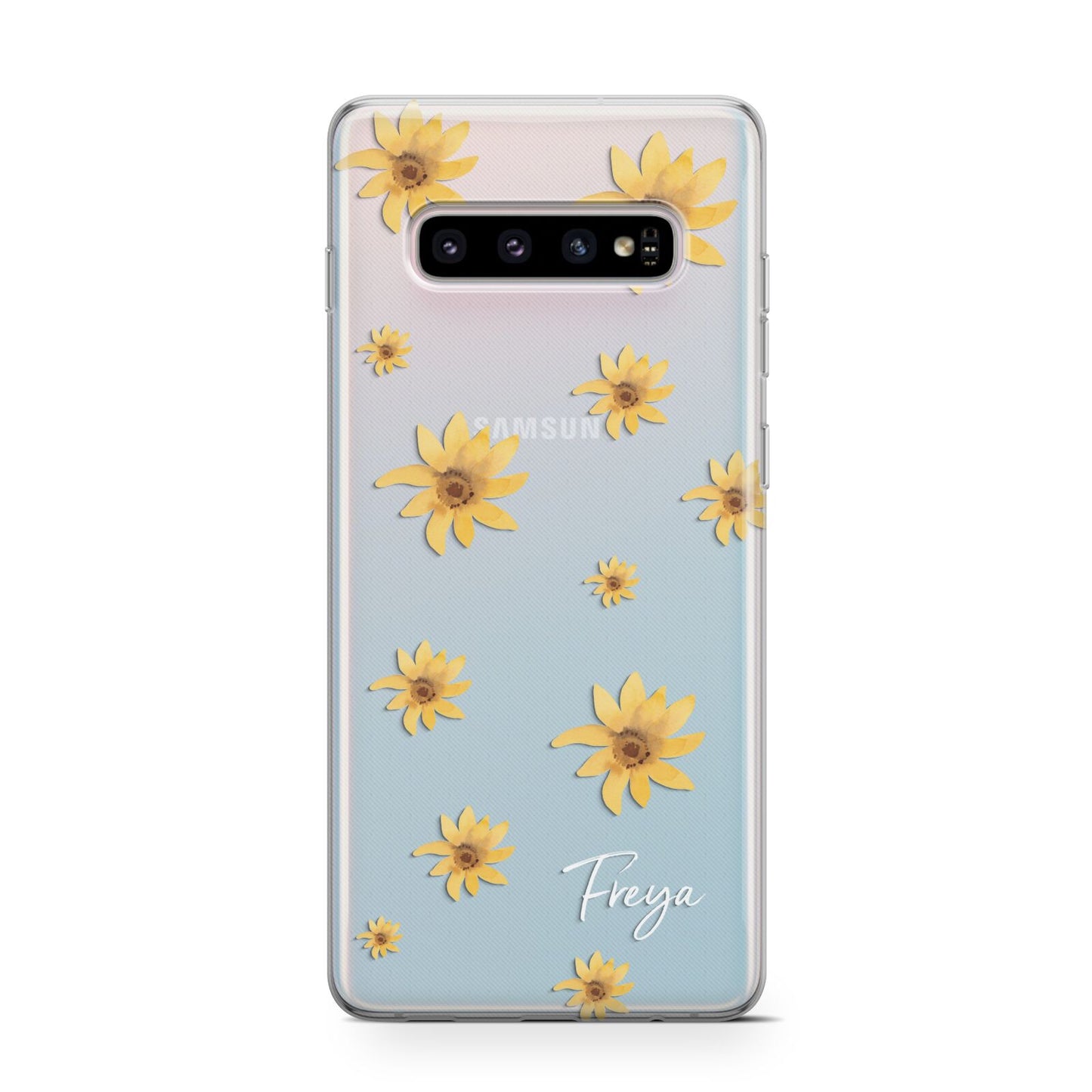 Personalised Yellow Lily Protective Samsung Galaxy Case