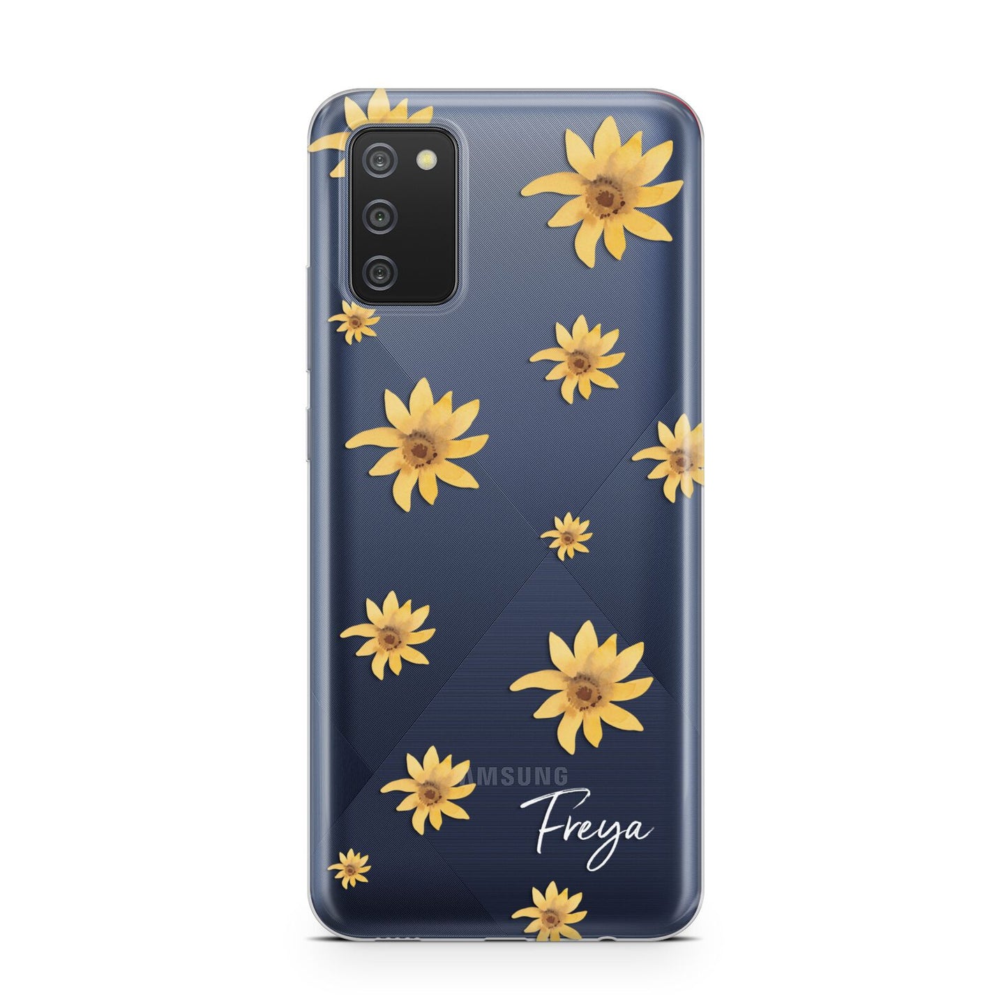 Personalised Yellow Lily Samsung A02s Case