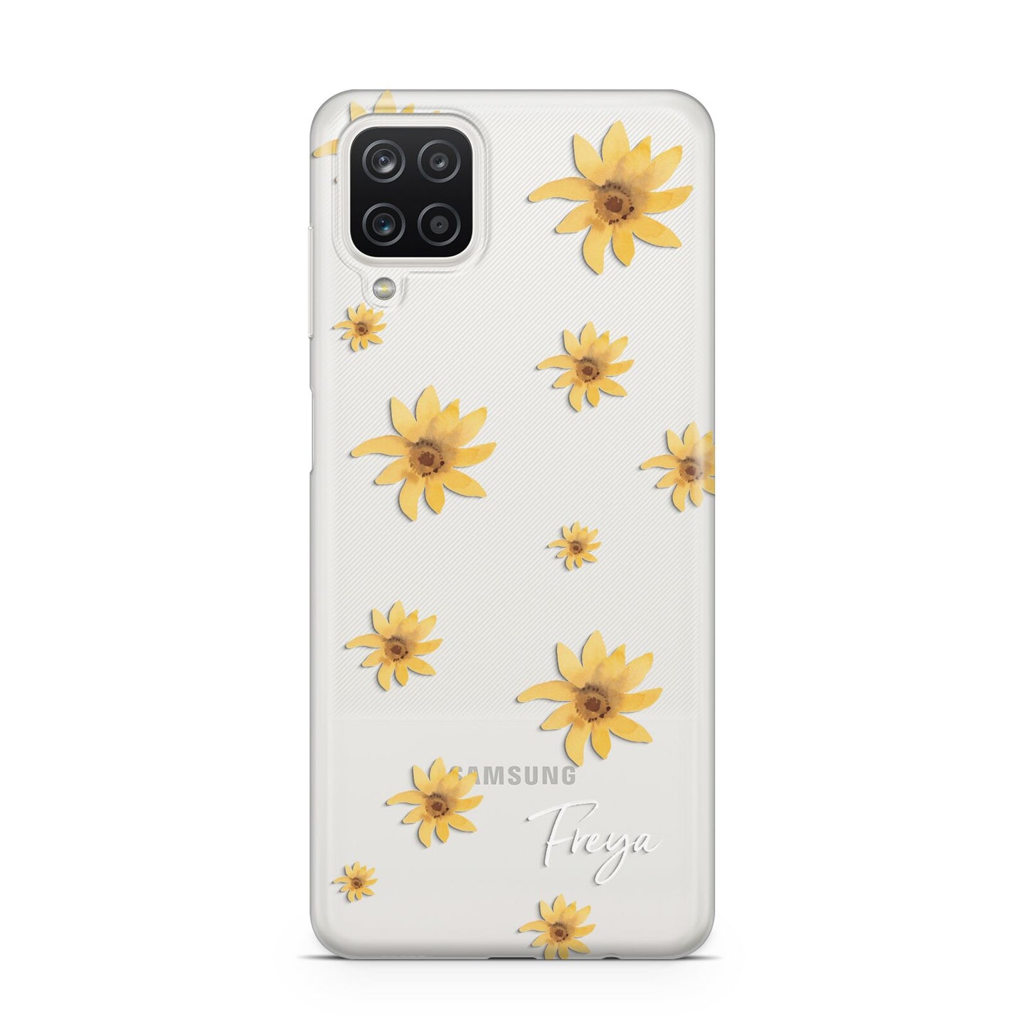 Personalised Yellow Lily Samsung A12 Case