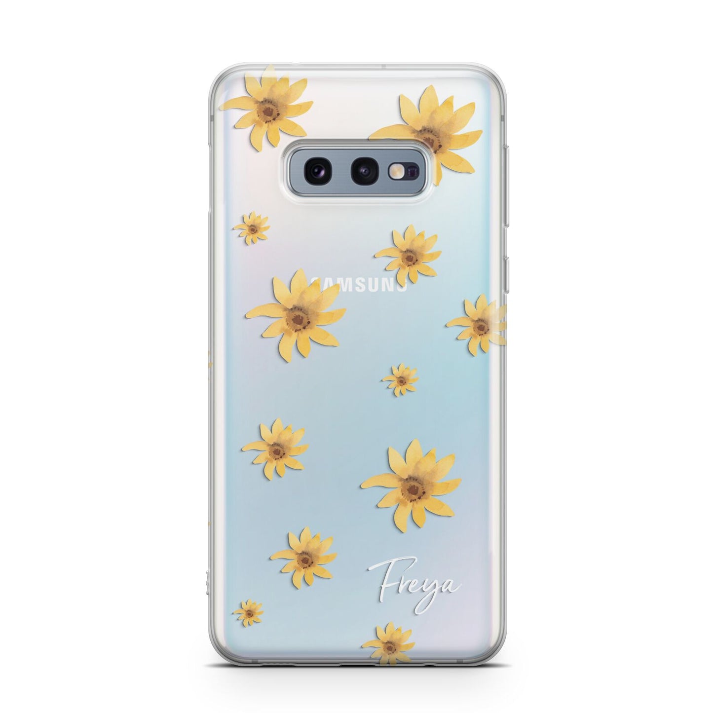 Personalised Yellow Lily Samsung Galaxy S10E Case