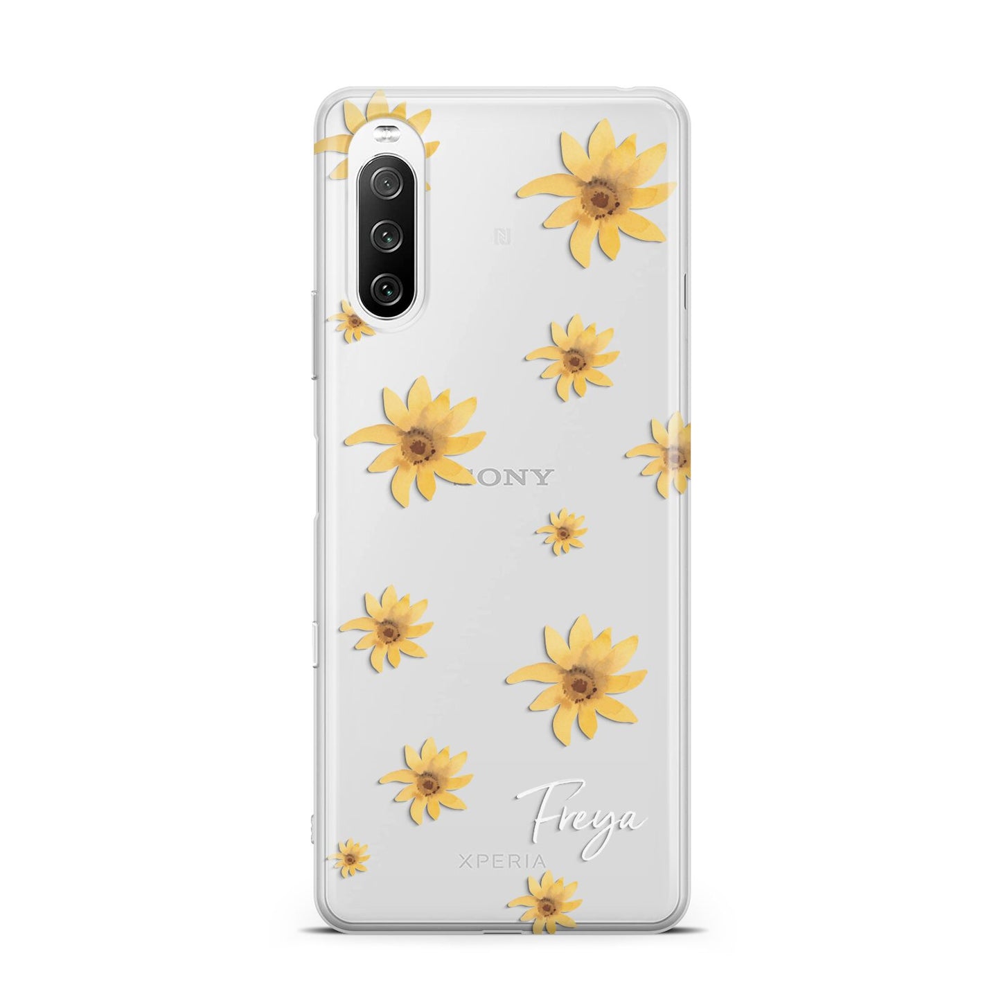 Personalised Yellow Lily Sony Xperia 10 III Case