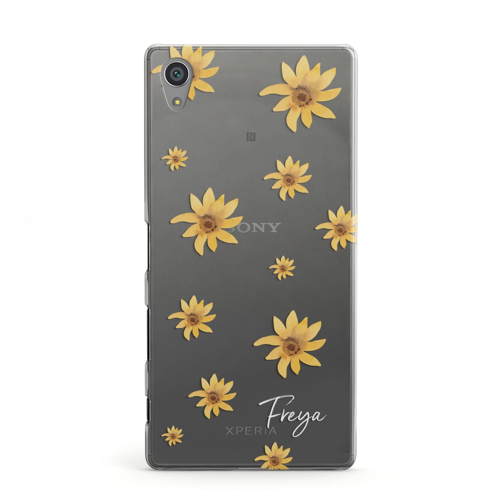 Personalised Yellow Lily Sony Xperia Case