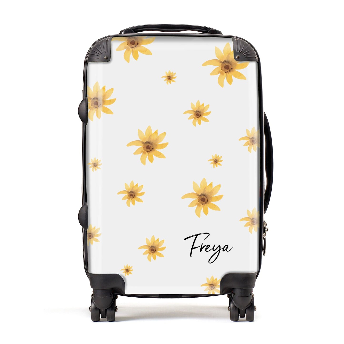 Personalised Yellow Lily Suitcase