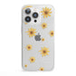 Personalised Yellow Lily iPhone 13 Pro Clear Bumper Case