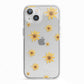 Personalised Yellow Lily iPhone 13 TPU Impact Case with White Edges