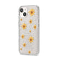 Personalised Yellow Lily iPhone 14 Glitter Tough Case Starlight Angled Image