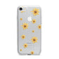 Personalised Yellow Lily iPhone 7 Bumper Case on Silver iPhone