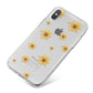 Personalised Yellow Lily iPhone X Bumper Case on Silver iPhone