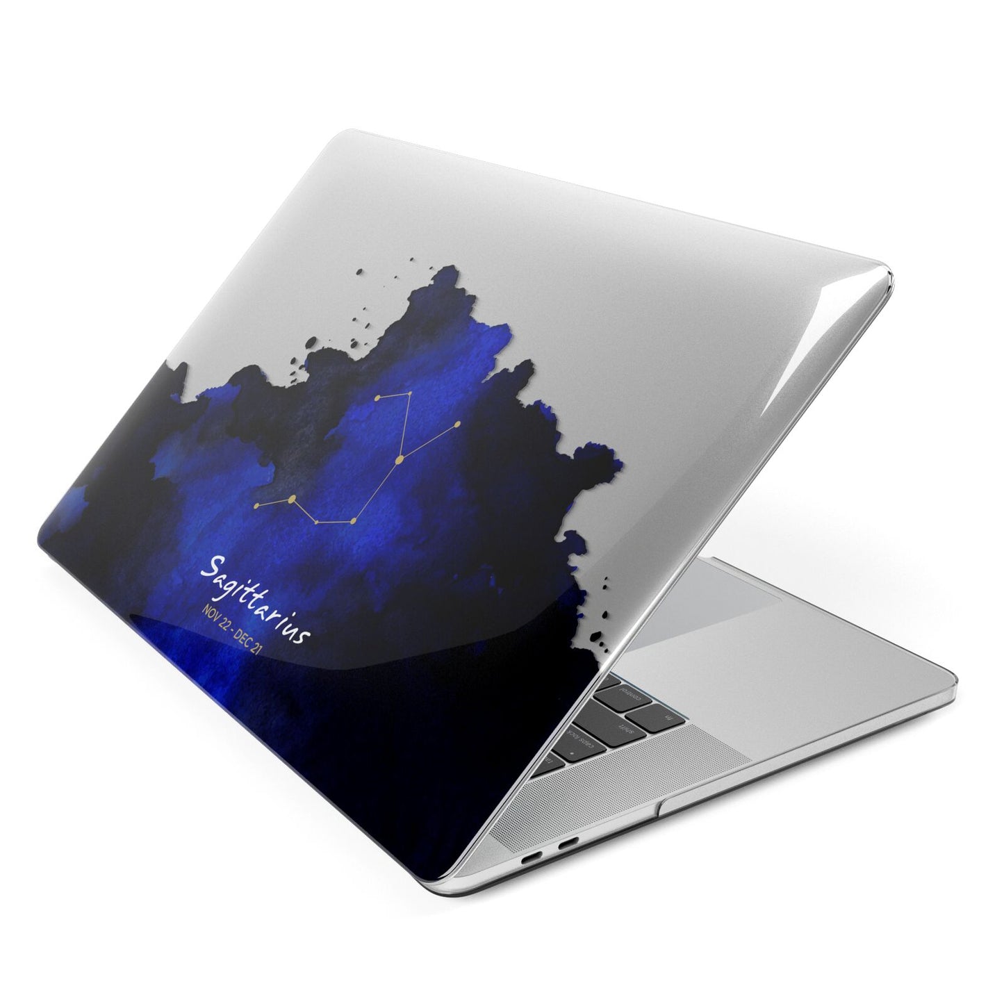 Personalised Zodiac Constellation Star Sign Apple MacBook Case Side View