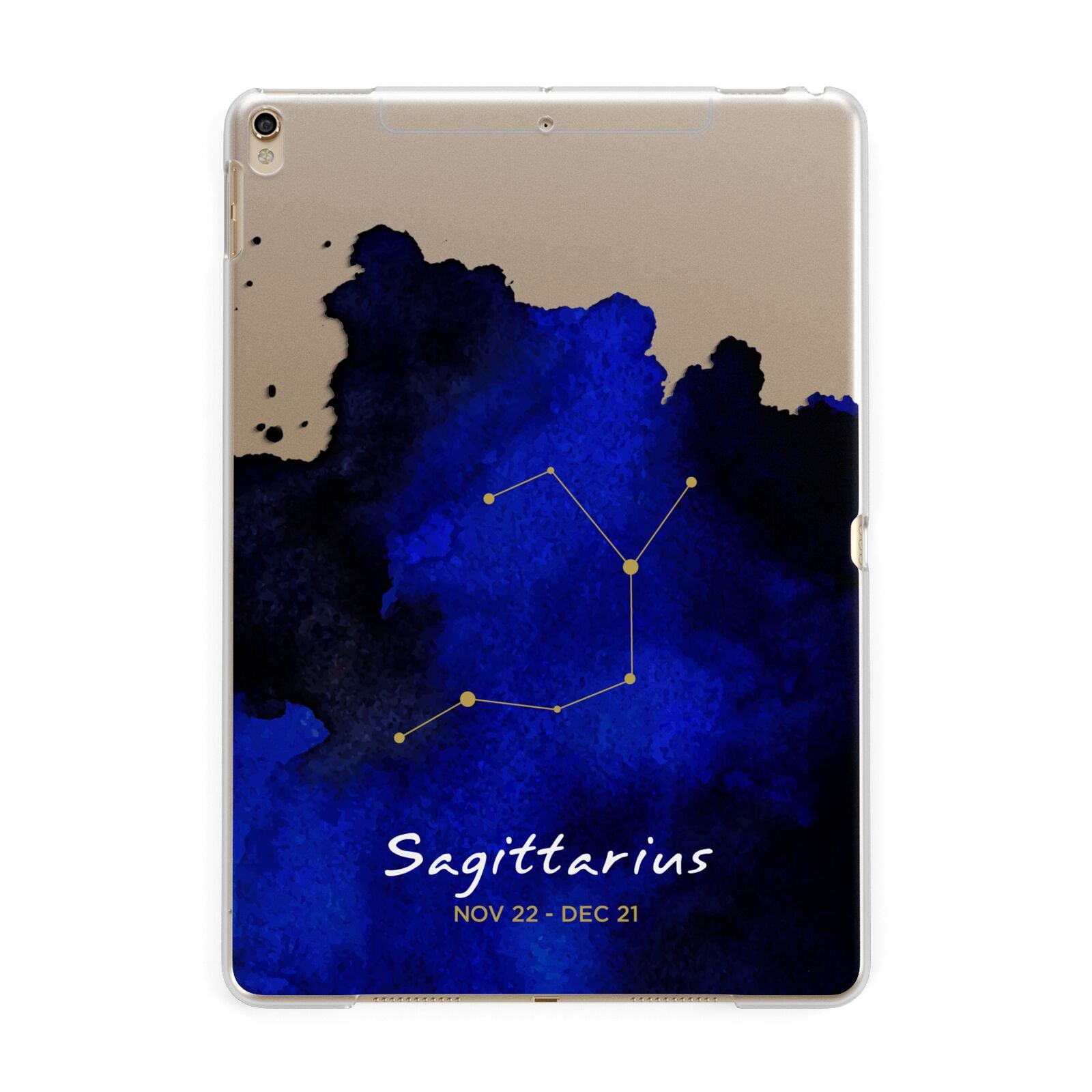 Personalised Zodiac Constellation Star Sign Apple iPad Gold Case