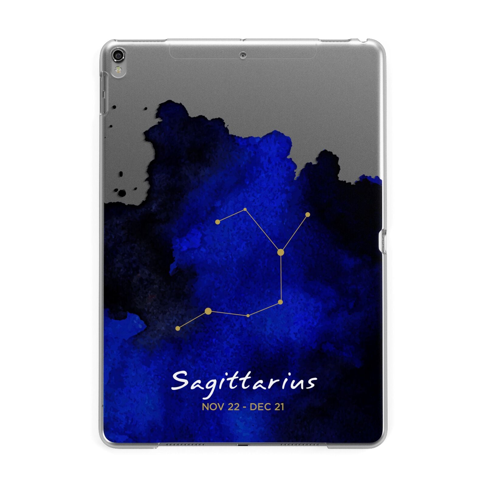 Personalised Zodiac Constellation Star Sign Apple iPad Grey Case