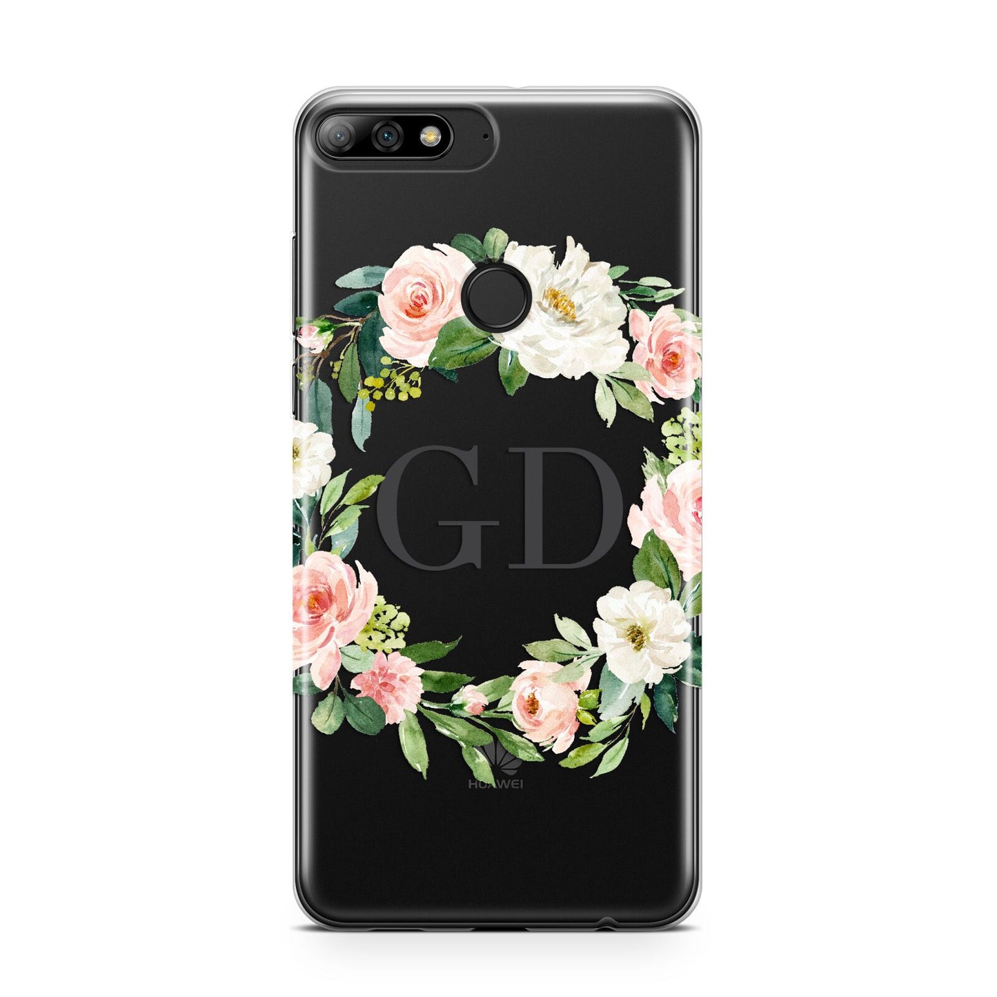 Personalised floral wreath Huawei Y7 2018