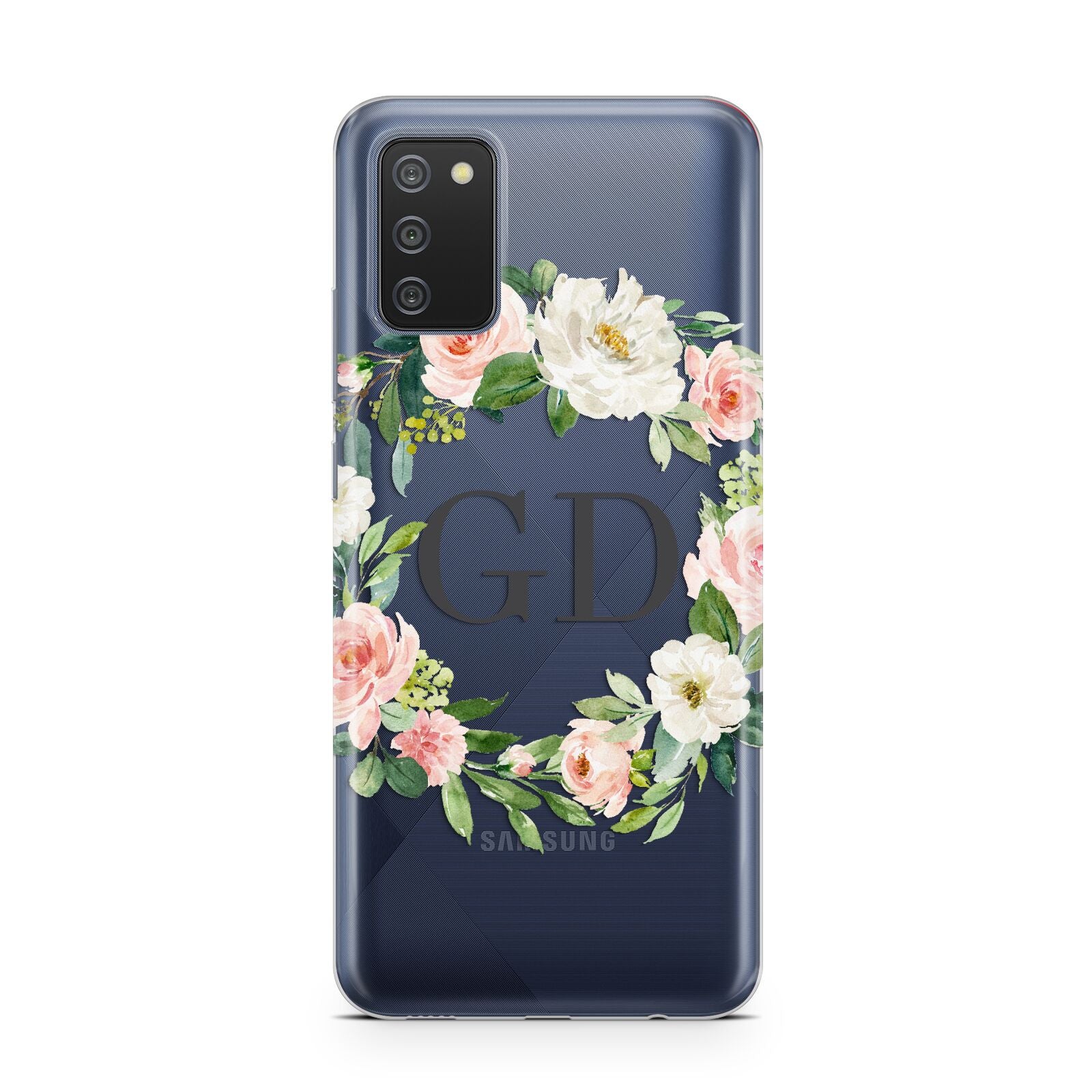 Personalised floral wreath Samsung A02s Case