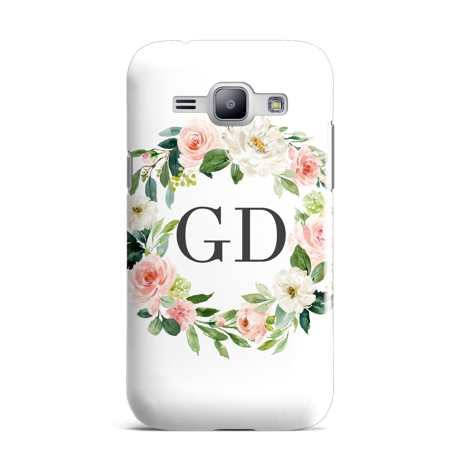 Personalised floral wreath Samsung Galaxy J1 2015 Case