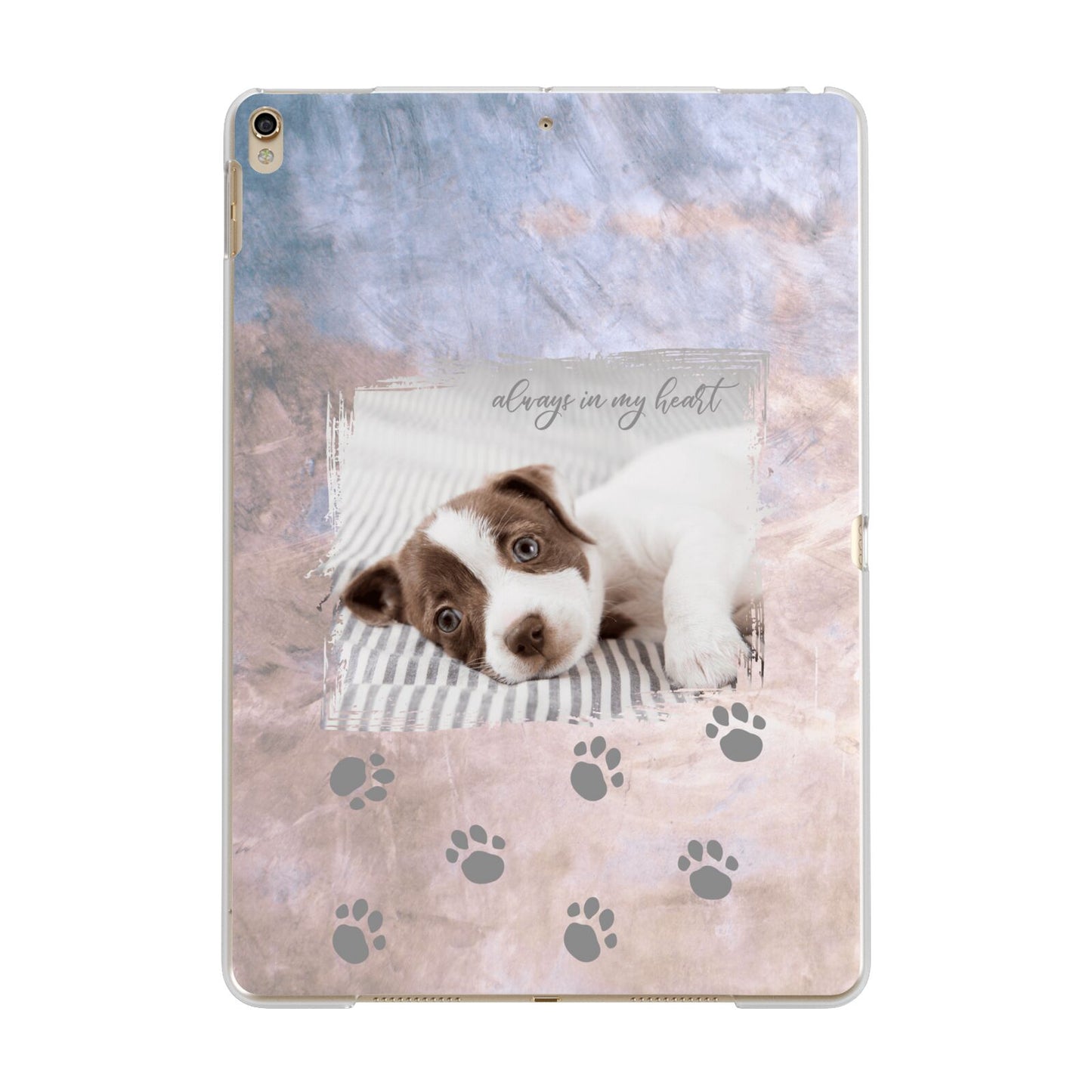 Pet Photo Personalised Apple iPad Gold Case