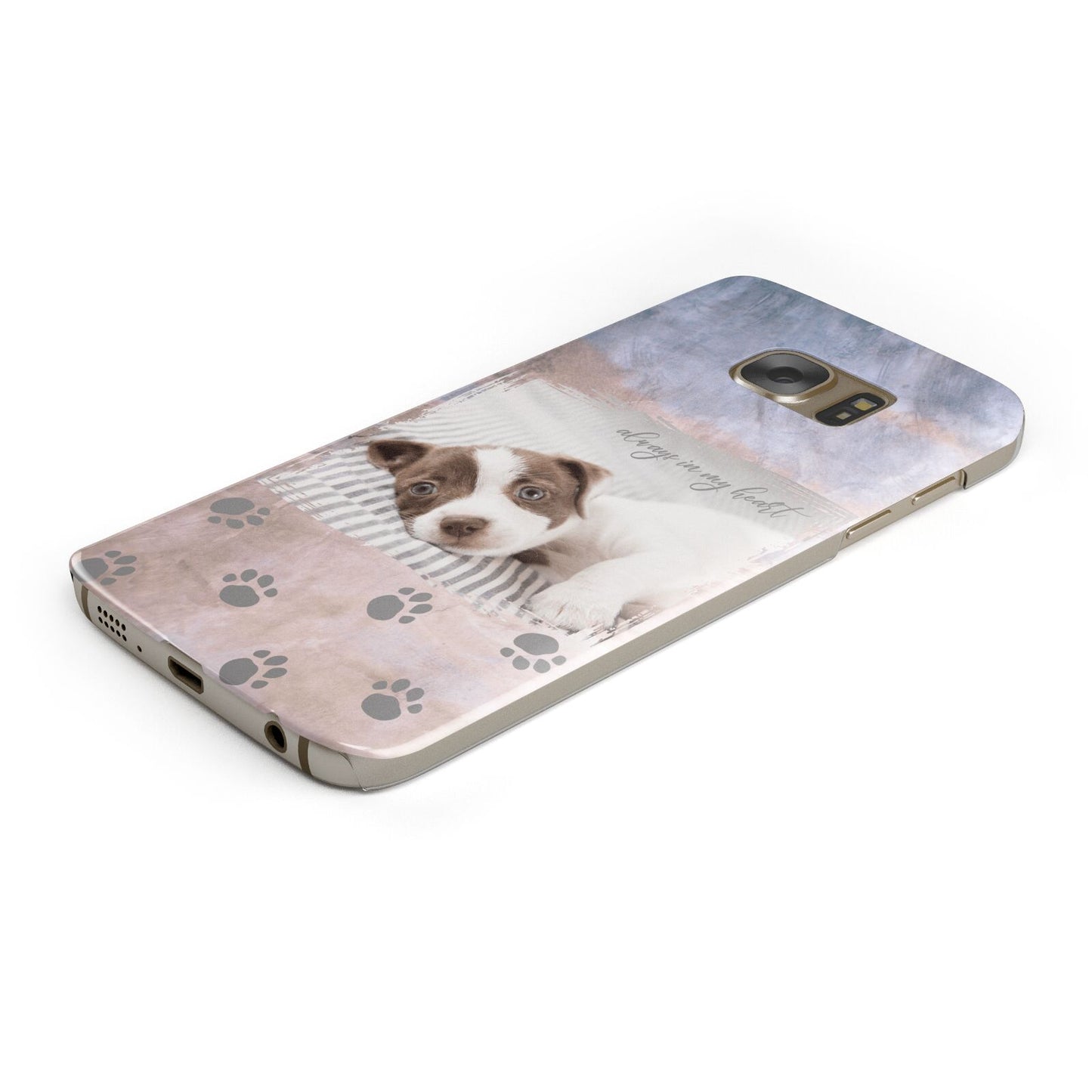 Pet Photo Personalised Protective Samsung Galaxy Case Angled Image