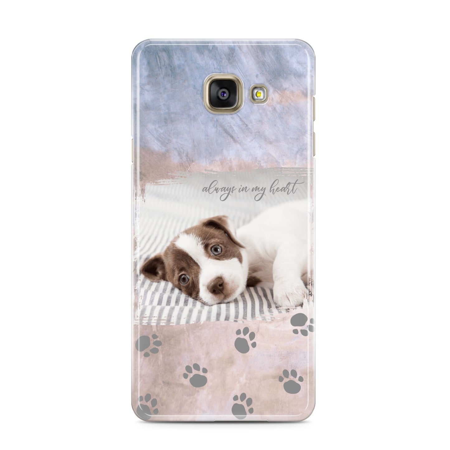 Pet Photo Personalised Samsung Galaxy A3 2016 Case on gold phone