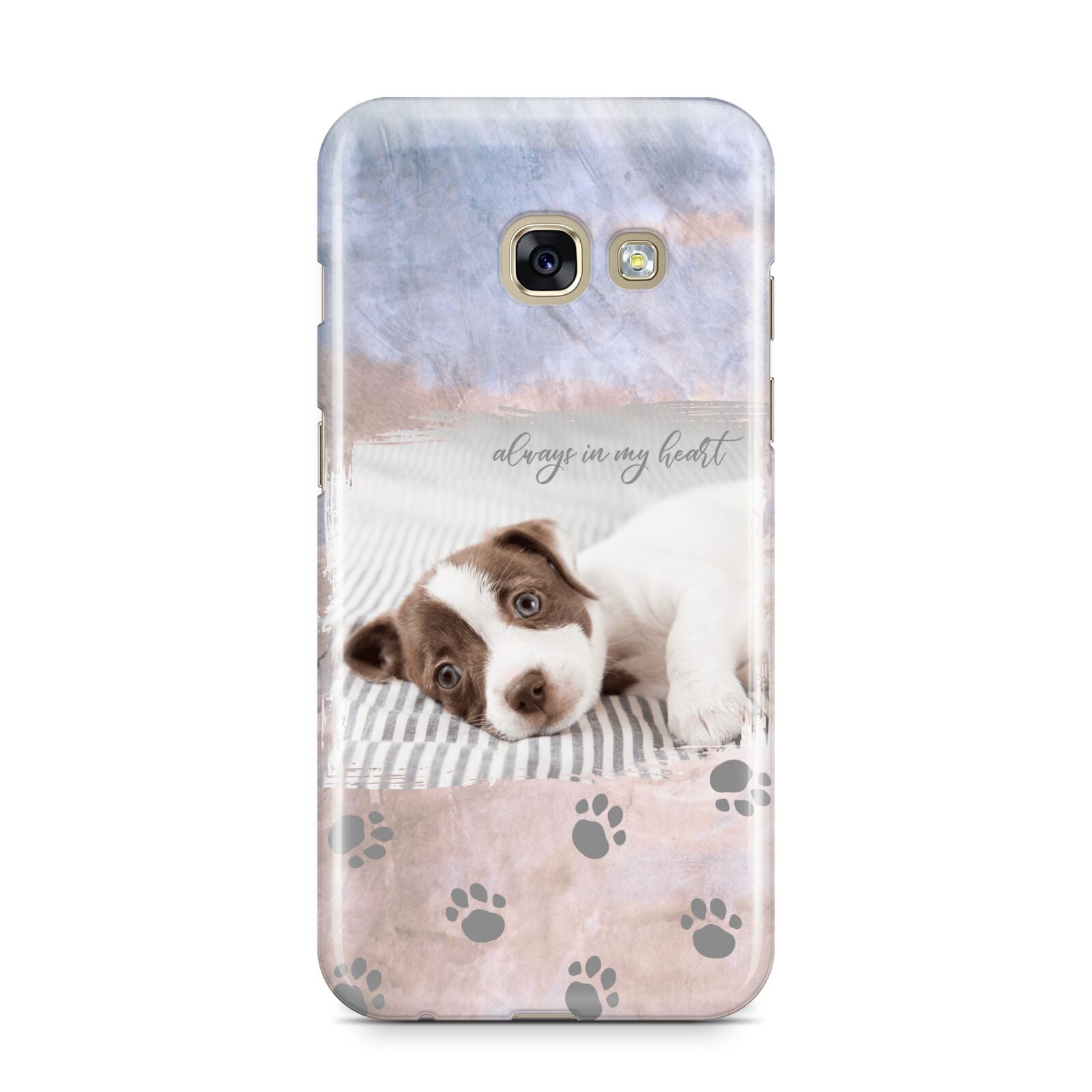 Pet Photo Personalised Samsung Galaxy A3 2017 Case on gold phone