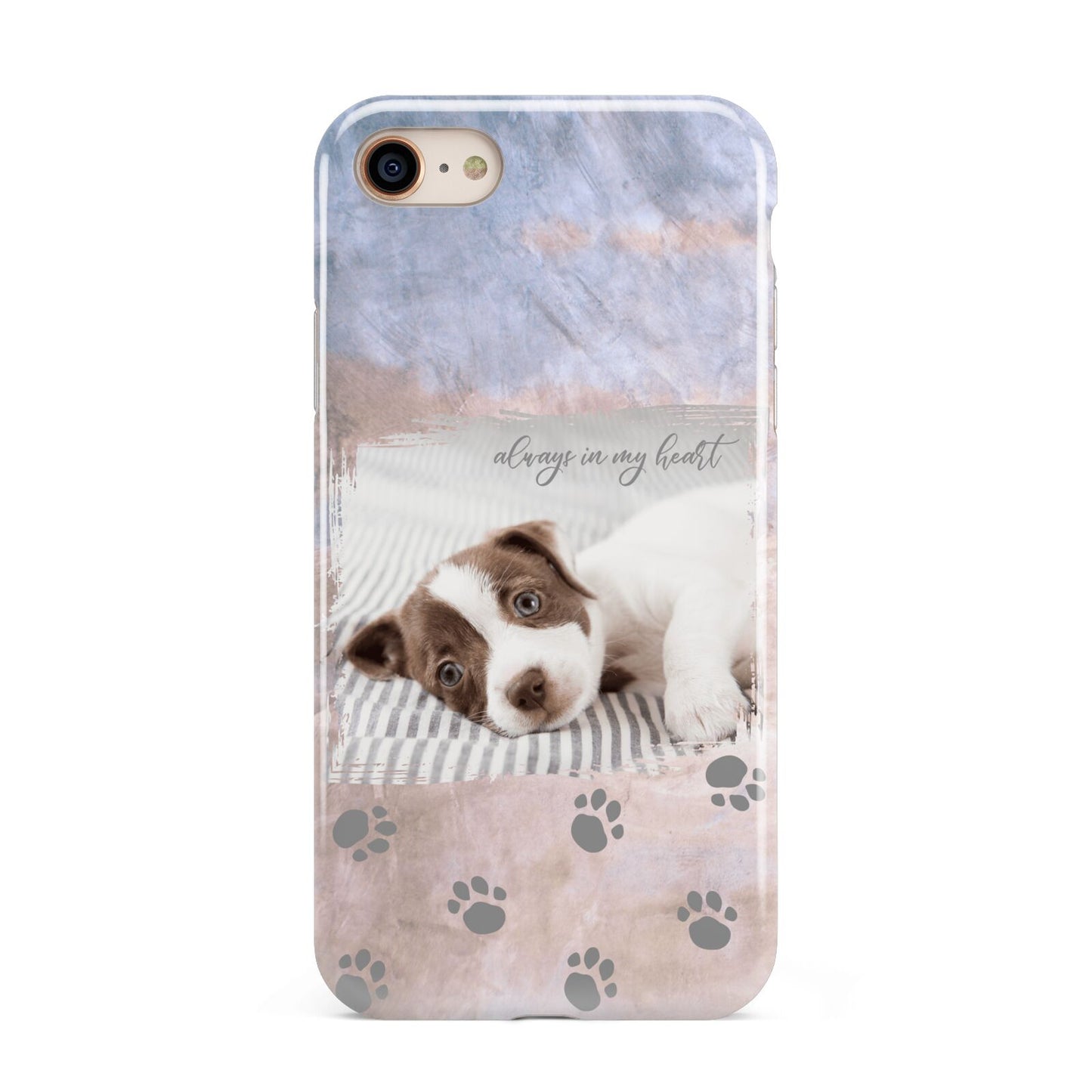 Pet Photo Personalised iPhone 8 3D Tough Case on Gold Phone