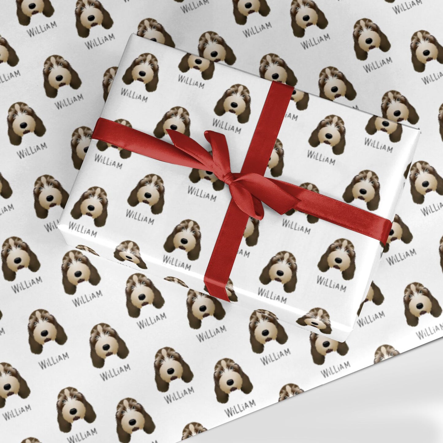 Petit Basset Griffon Vendeen Icon with Name Custom Wrapping Paper