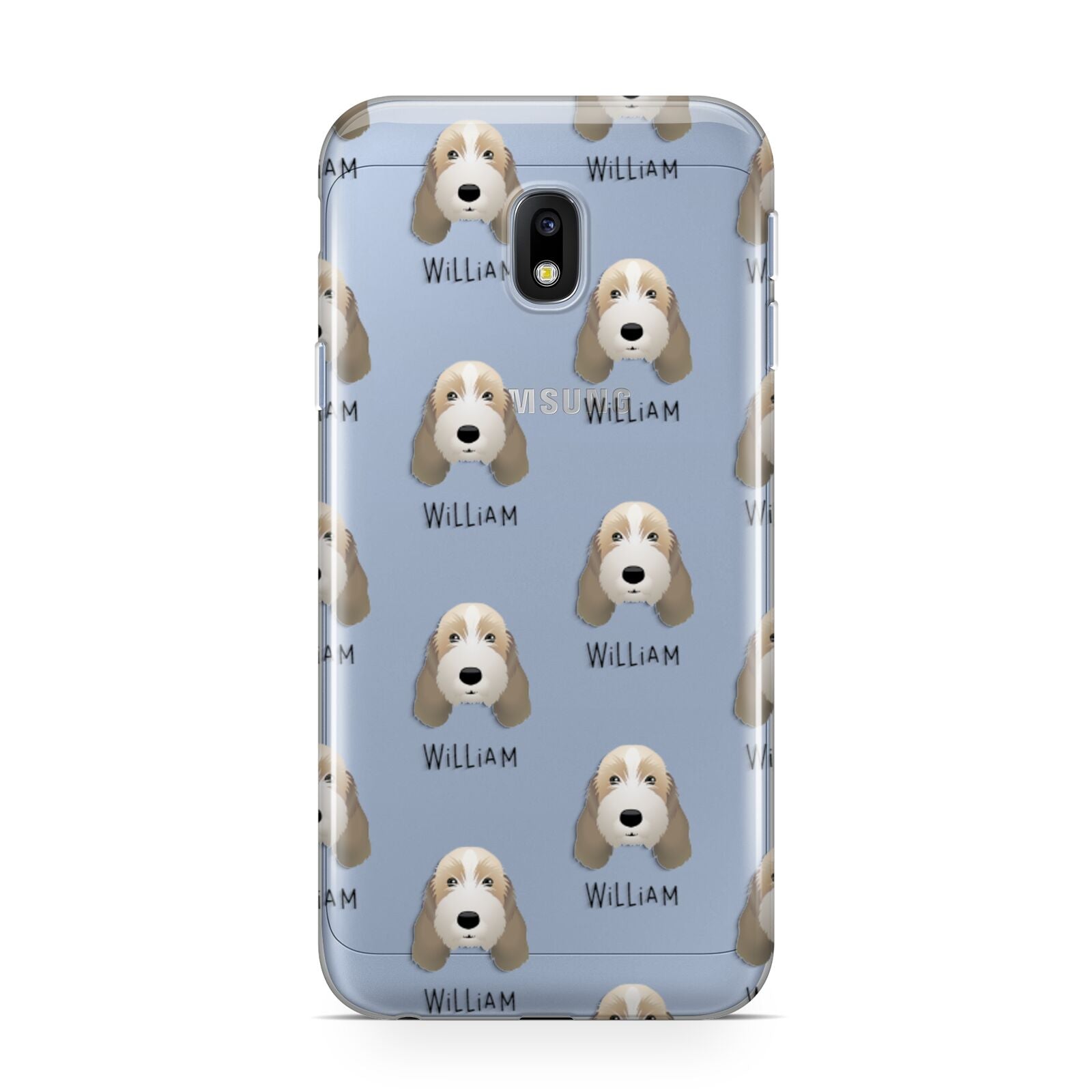 Petit Basset Griffon Vendeen Icon with Name Samsung Galaxy J3 2017 Case