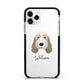 Petit Basset Griffon Vendeen Personalised Apple iPhone 11 Pro in Silver with Black Impact Case