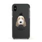 Petit Basset Griffon Vendeen Personalised Apple iPhone Xs Impact Case Black Edge on Black Phone