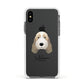 Petit Basset Griffon Vendeen Personalised Apple iPhone Xs Impact Case White Edge on Black Phone