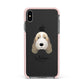 Petit Basset Griffon Vendeen Personalised Apple iPhone Xs Max Impact Case Pink Edge on Black Phone