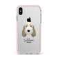 Petit Basset Griffon Vendeen Personalised Apple iPhone Xs Max Impact Case Pink Edge on Silver Phone