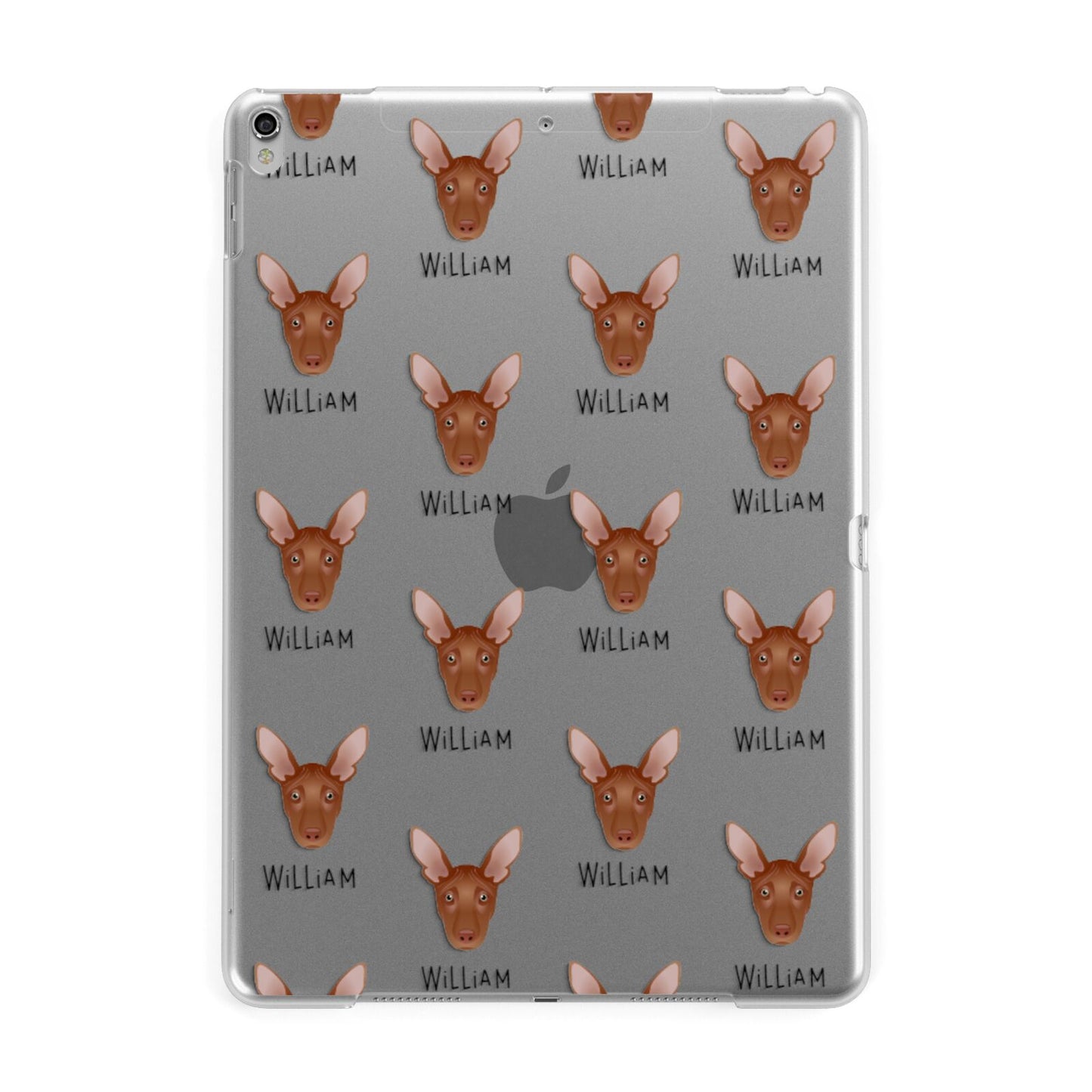 Pharaoh Hound Icon with Name Apple iPad Silver Case