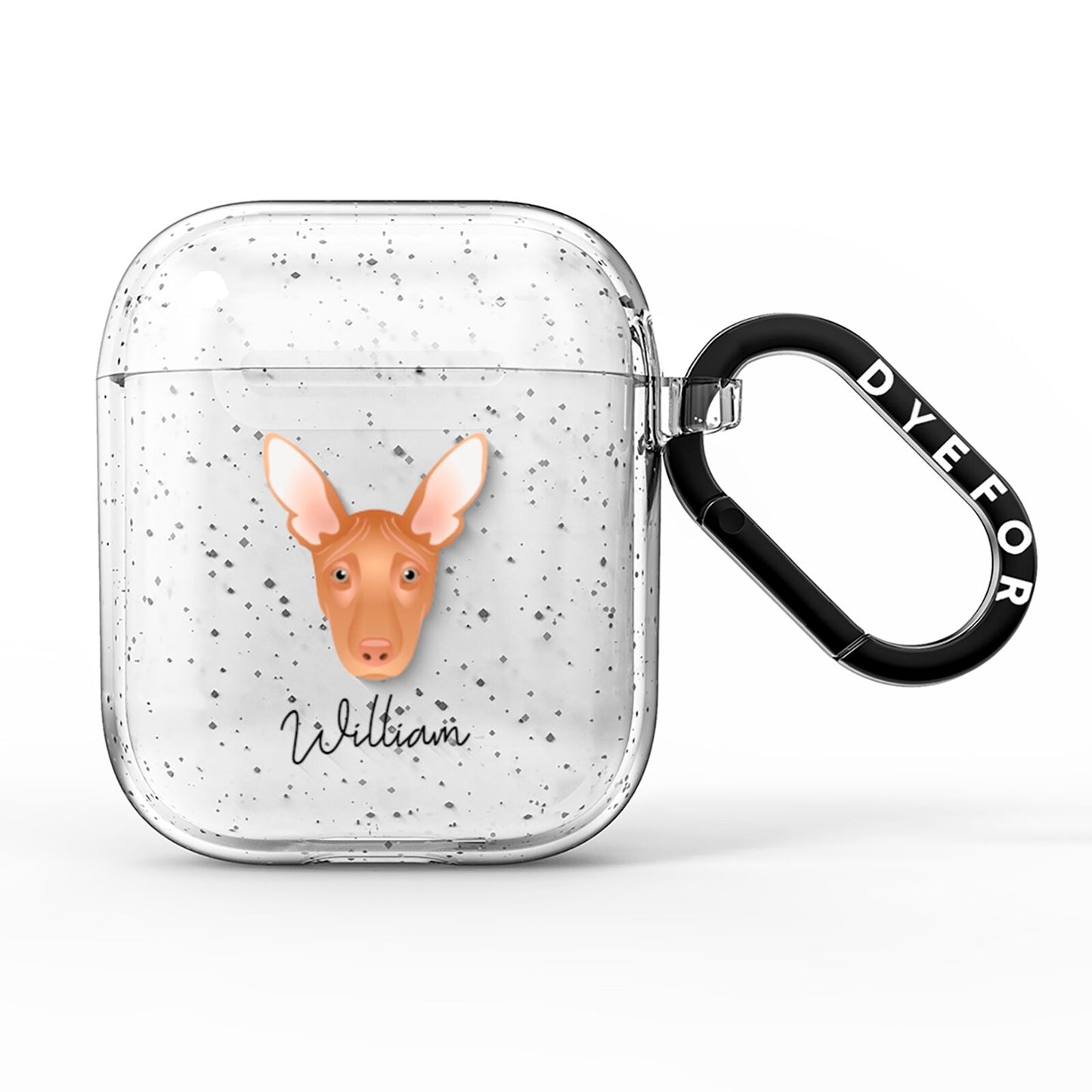 Pharaoh Hound Personalised AirPods Glitter Case