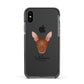 Pharaoh Hound Personalised Apple iPhone Xs Impact Case Black Edge on Black Phone