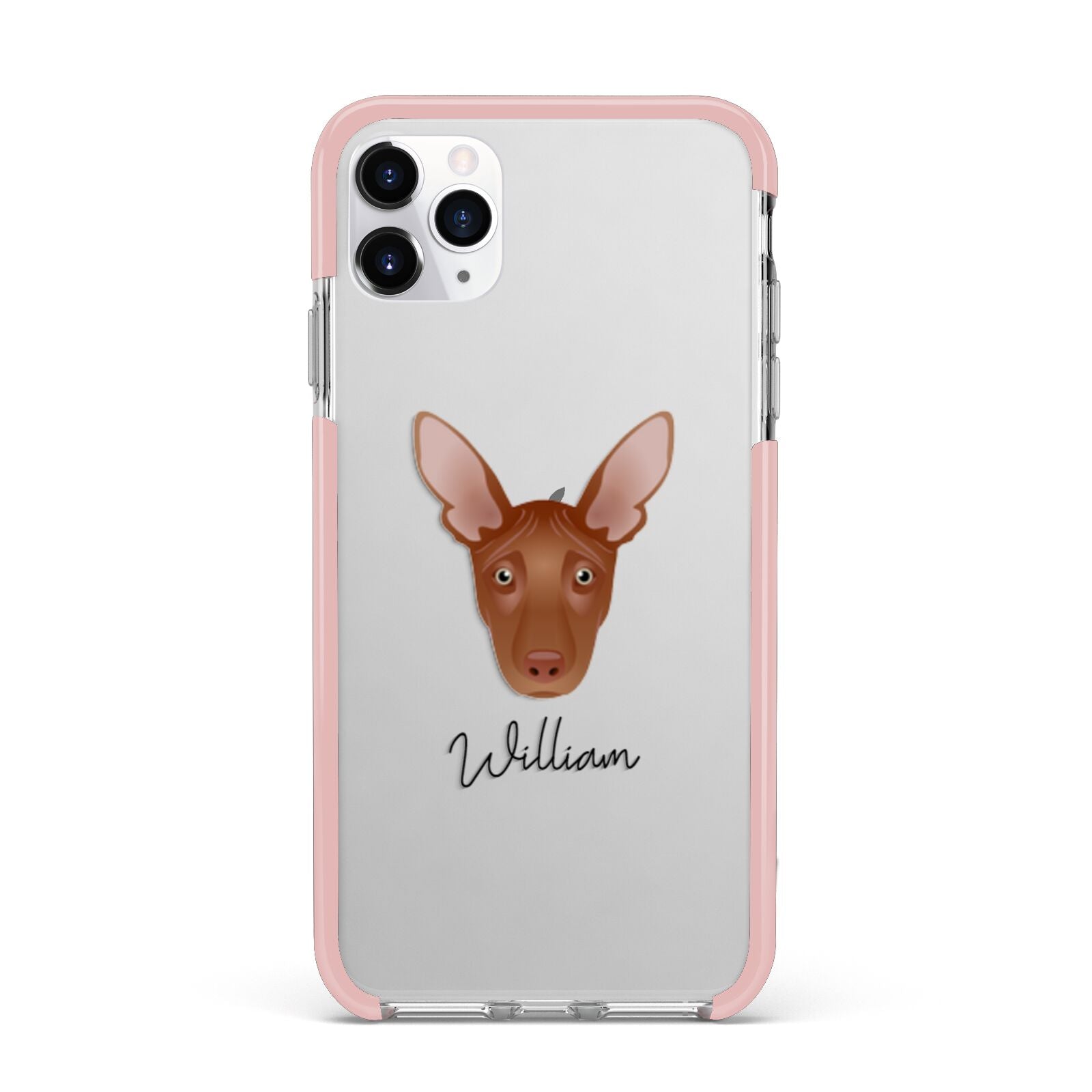 Pharaoh Hound Personalised iPhone 11 Pro Max Impact Pink Edge Case