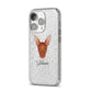 Pharaoh Hound Personalised iPhone 14 Pro Glitter Tough Case Silver Angled Image