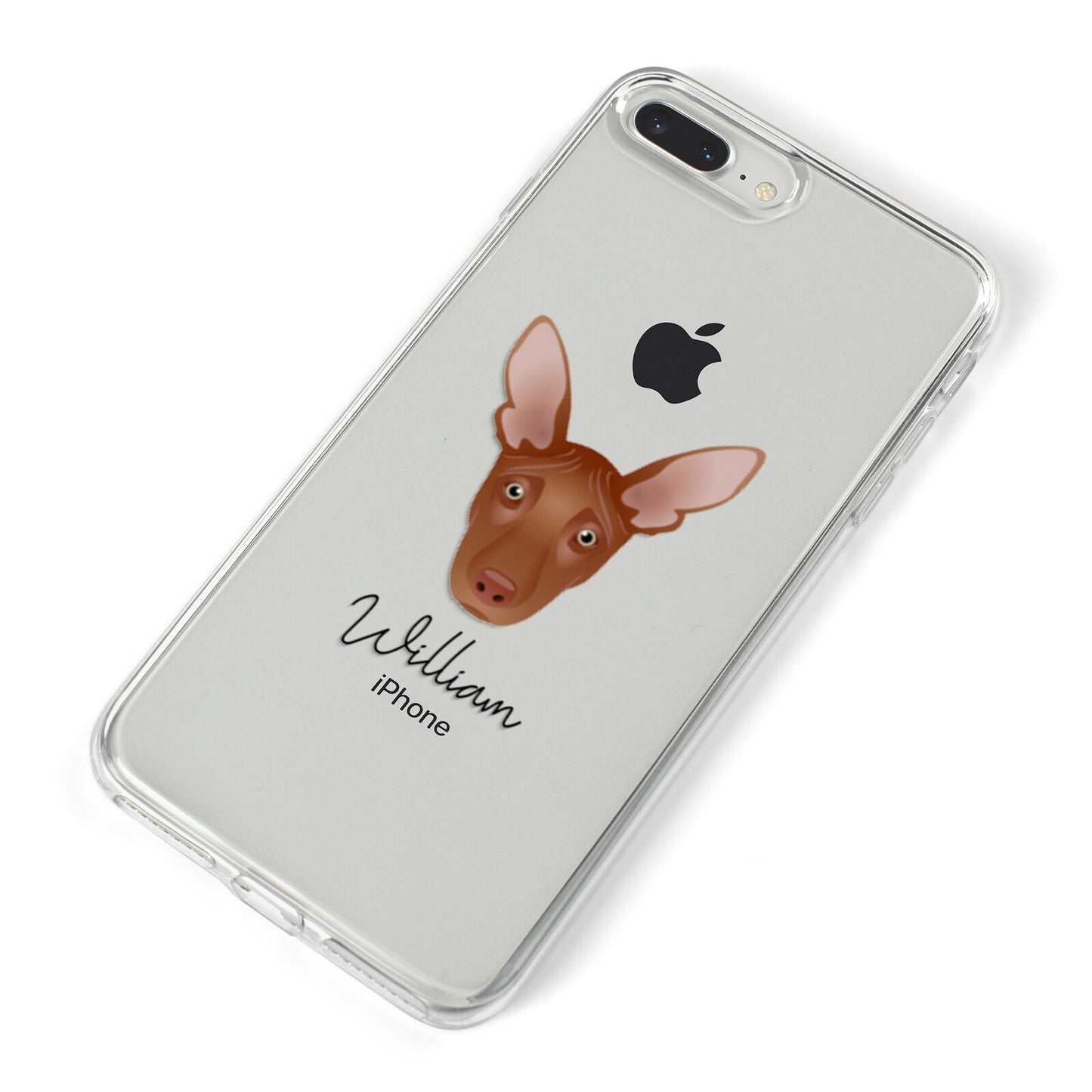 Pharaoh Hound Personalised iPhone 8 Plus Bumper Case on Silver iPhone Alternative Image