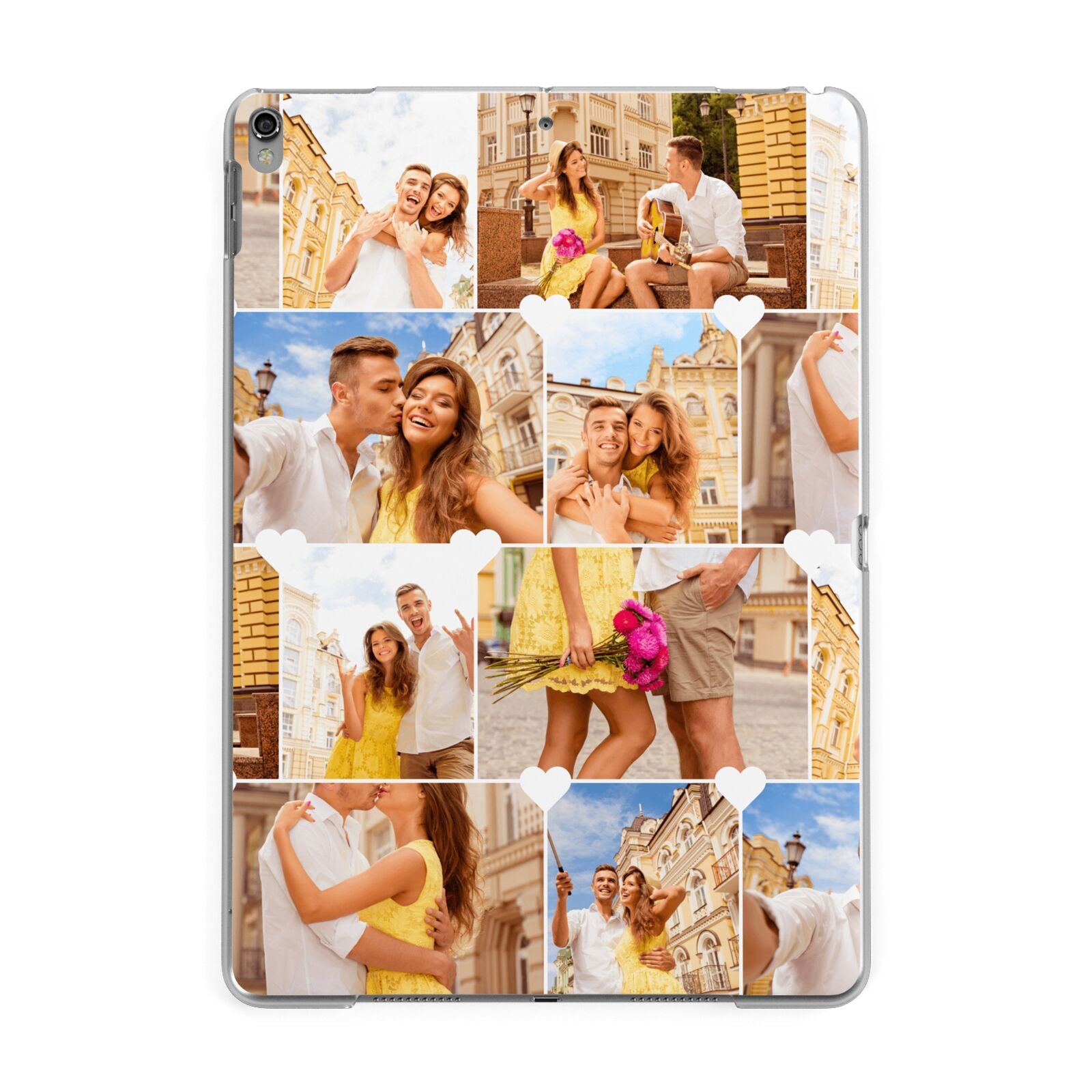 Photo Collage Heart Apple iPad Grey Case