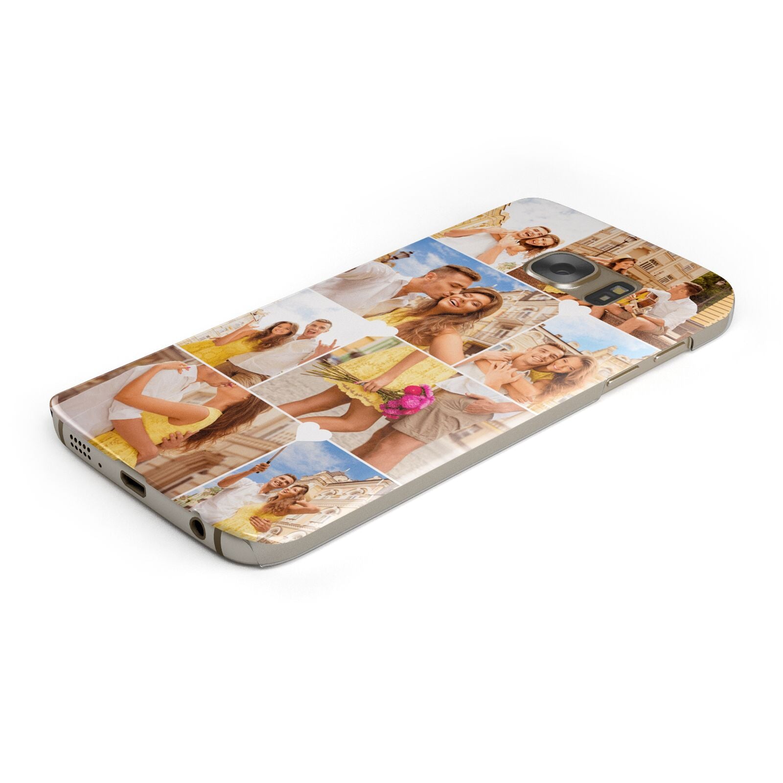 Photo Collage Heart Protective Samsung Galaxy Case Angled Image