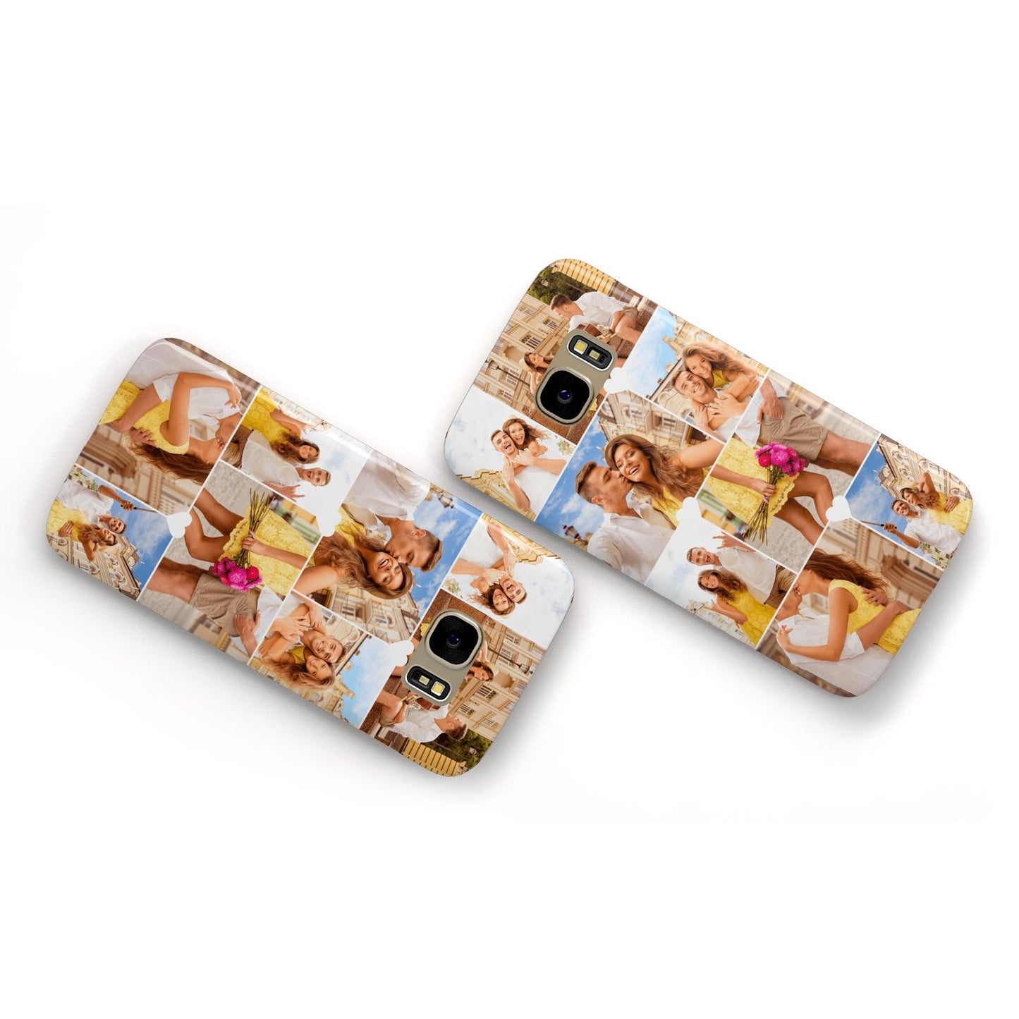 Photo Collage Heart Samsung Galaxy Case Flat Overview