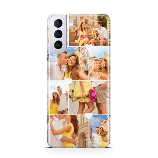 Photo Collage Heart Samsung S21 Plus Phone Case