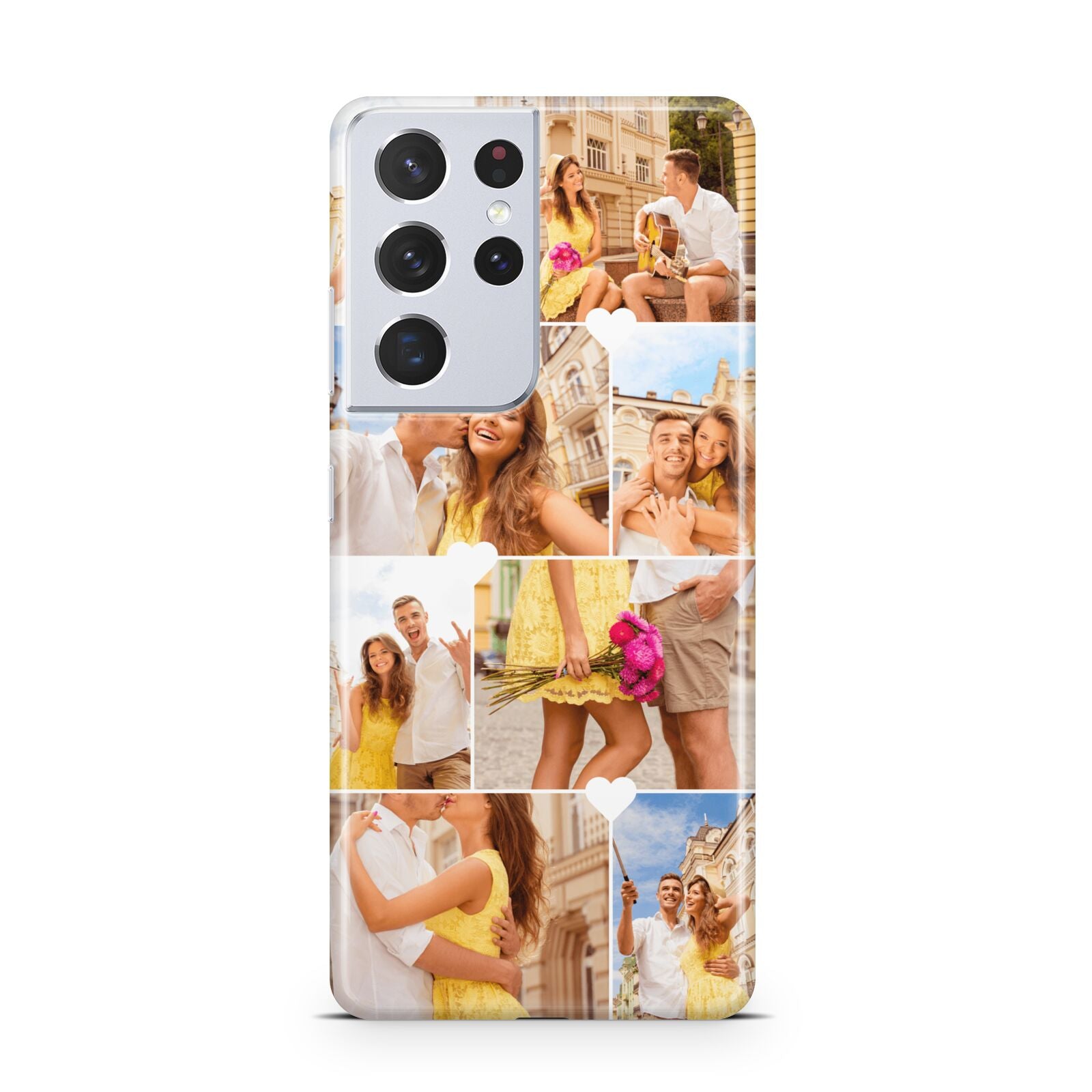 Photo Collage Heart Samsung S21 Ultra Case