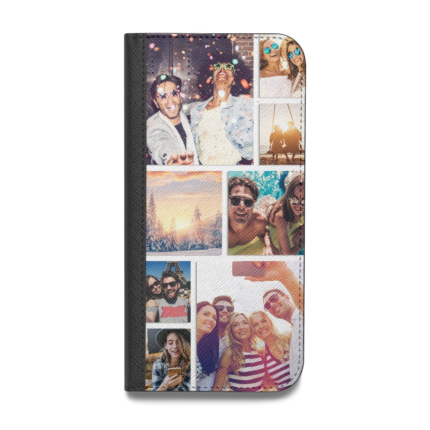 Photo Collage Vegan Leather Flip Samsung Case