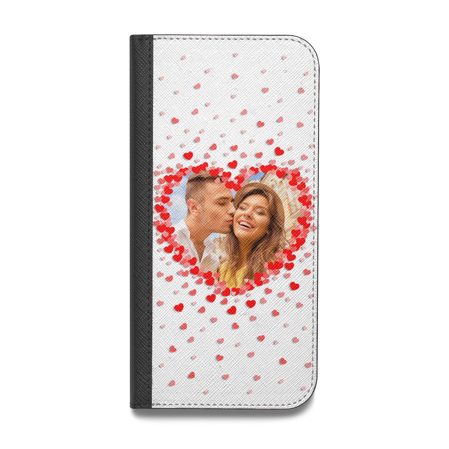 Photo Confetti Heart Vegan Leather Flip Samsung Case