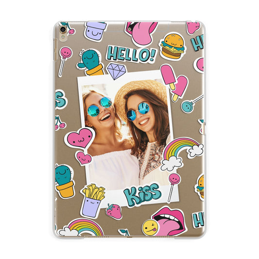 Photo Cute Stickers Apple iPad Gold Case