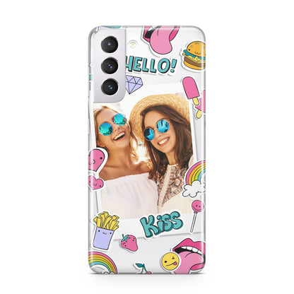 Photo Cute Stickers Samsung S21 Case